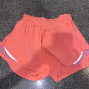 Lululemon hotty hot sunset orange shorts